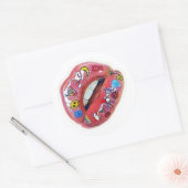 Lips Ronde Sticker (Envelop)