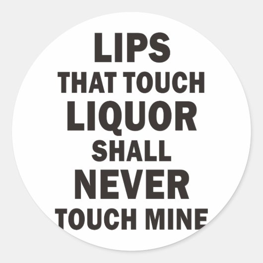 Lips Ronde Sticker (Voorkant)