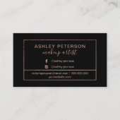 Lips roos Gold make-up kunstenaar lijst typografie Visitekaartje (Voorkant)