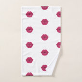 Lips Shower Curtain Pink Kiss lipstick Bad Handdoek (Handdoek)