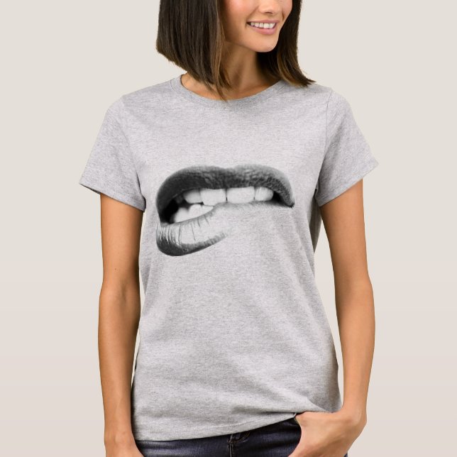Lips Teeth Bite T-shirt (Voorkant)