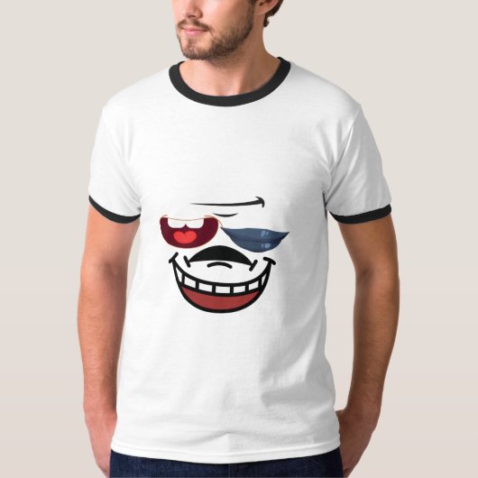 Lips & Teeth Harmony: Uniek Emoji-ontwerp T-shirt (Voorkant)