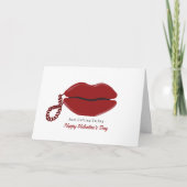 Lips Telefoon Bellen Om Gelukkige Valentijnsdag Te Kaart (Voorkant)