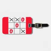 Lips Tic Tac Toe Bagagelabel (Voorkant horizontaal)