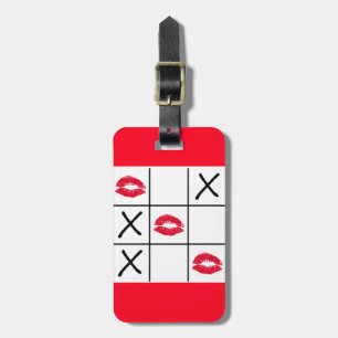Lips Tic Tac Toe Bagagelabel