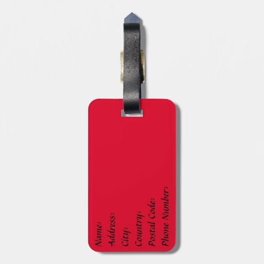 Lips Tic Tac Toe Bagagelabel (Achterkant verticaal)