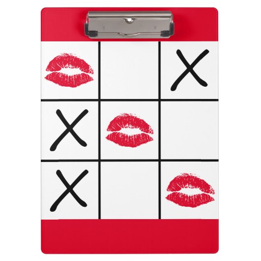 Lips Tic Tac Toe Klembord (Voorkant)