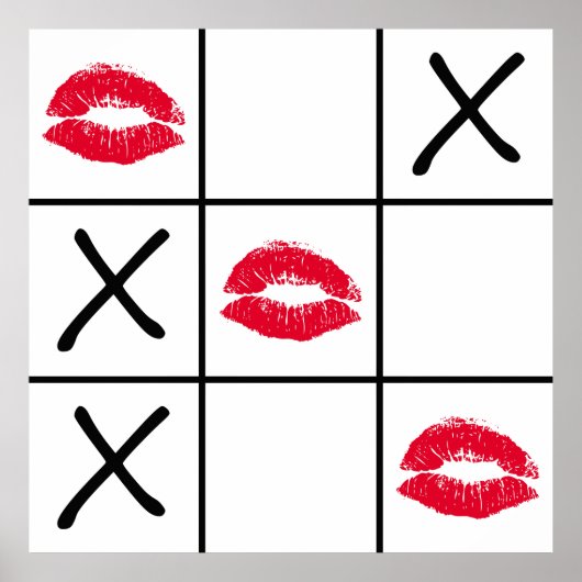 Lips Tic Tac Toe Poster (Voorkant)