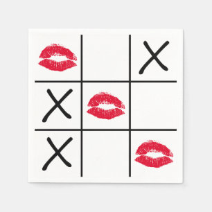 Lips Tic Tac Toe Servet