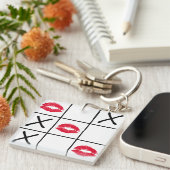Lips Tic Tac Toe Sleutelhanger (Voorkant Rechts)