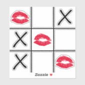 Lips Tic Tac Toe Sticker (Vel)