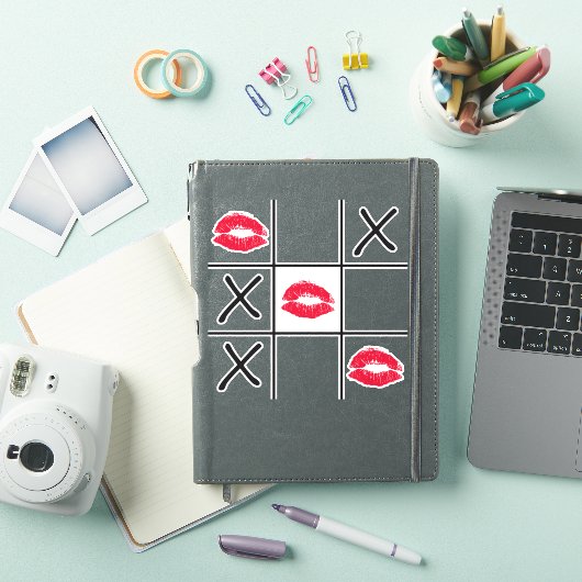 Lips Tic Tac Toe Sticker (iPad Cover)