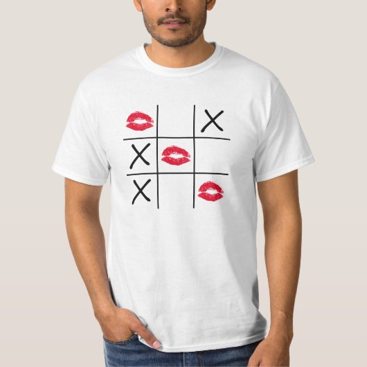Lips Tic Tac Toe T-shirt (Voorkant)
