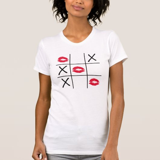 Lips Tic Tac Toe T-shirt (Voorkant)
