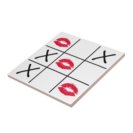 Lips Tic Tac Toe Tegeltje (Zijkant)