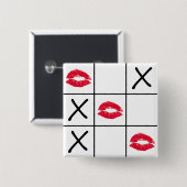 Lips Tic Tac Toe Vierkante Button 5,1 Cm (Voorkant /achterkant)