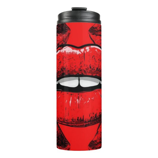 Lips Tumbler - Sip met houding Thermosbeker (Voorkant)