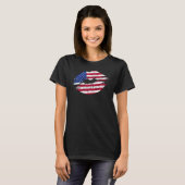 Lips USA Vlag Grunge T-shirt (Voorkant volledig)