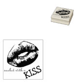 Lips - verzegeld met een kus rubberstempel (Gestempeld)