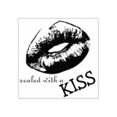 Lips - verzegeld met een kus rubberstempel (Afrduk)
