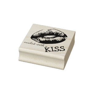 Lips - verzegeld met een kus rubberstempel