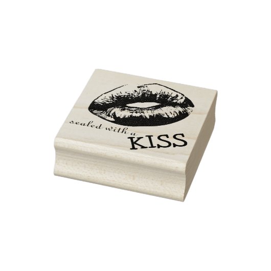 Lips - verzegeld met een kus rubberstempel (Stempel)