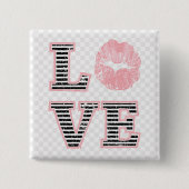 Lips Vierkante Button 5,1 Cm (Voorkant)