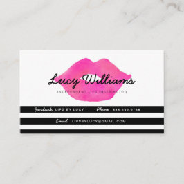 Lips-Visitekaartjes, zwarte en witte strepen Klantenkaartje