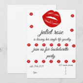 Lips vrijgezellenfeest kaart (Voorkant / Achterkant)