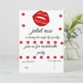 Lips vrijgezellenfeest kaart (Staand voorkant)