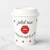 Lips vrijgezellenfeest papieren bekers (Achterkant)