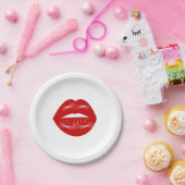 Lips vrijgezellenfeest papieren bordje (Feest)