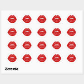 Lips vrijgezellenfeest ronde sticker (Vel)