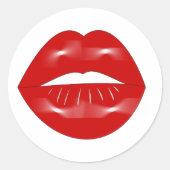 Lips vrijgezellenfeest ronde sticker (Voorkant)