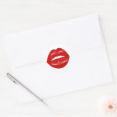 Lips vrijgezellenfeest ronde sticker (Envelop)