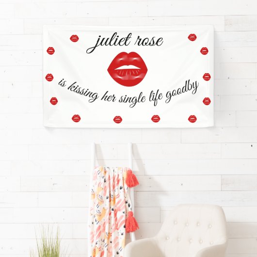 Lips vrijgezellenfeest spandoek (Insitu)