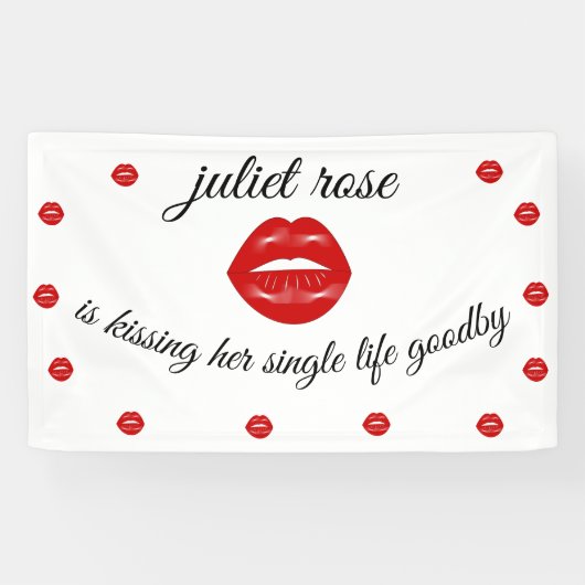 Lips vrijgezellenfeest spandoek (Horizontaal)