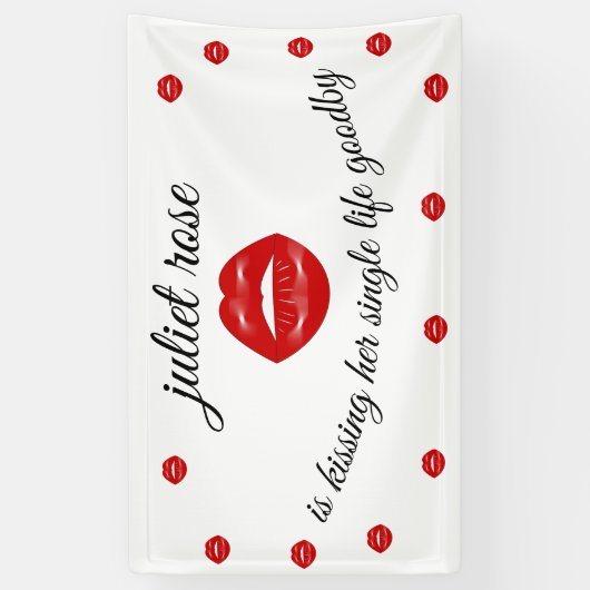 Lips vrijgezellenfeest spandoek (Verticaal)