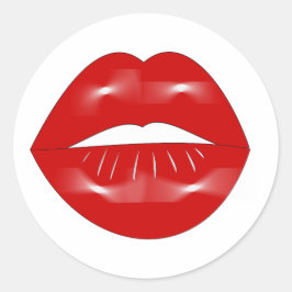 Lips vrijgezellenparty ronde sticker