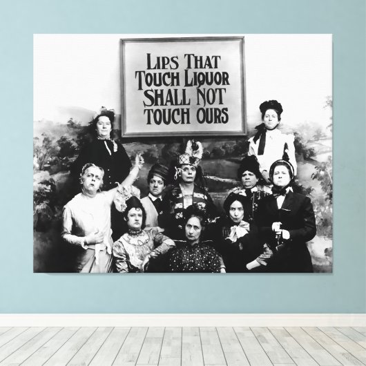 Lips waarmee Liquor wordt geraakt - Temperance Lea Canvas Afdruk (Insitu (Houten vloer))