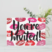 Lips waarvoor je uitgenodigd bent kaart (Staand voorkant)