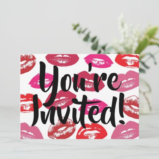 Lips waarvoor je uitgenodigd bent kaart (Staand voorkant)