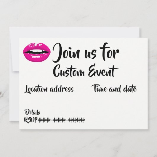 Lips waarvoor je uitgenodigd bent kaart (Achterkant)