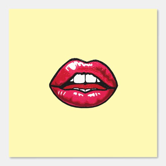 lips wallpaper fun behang (Voorkant)