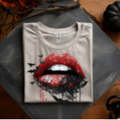 Lips with Black Lace and Bats T-shirt