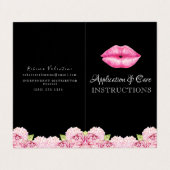 Lipsense Application Instructions Booklet Visitekaartje (Buitenkant ongevouwen)