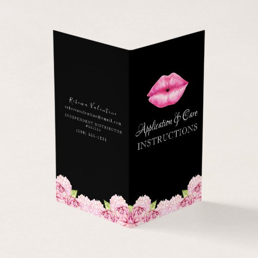Lipsense Application Instructions Booklet Visitekaartje (Buitenkant)
