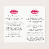Lipsense Application Instructions Booklet Visitekaartje (Binnenkant ongevouwen)