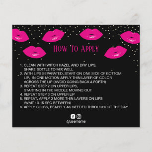 LipSense-distributeur Hot Pink Lippen Hoe aan te b Flyer
