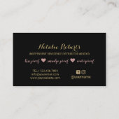 LipSense Distributor 3D Script Roos Gold Driving Visitekaartje (Achterkant)